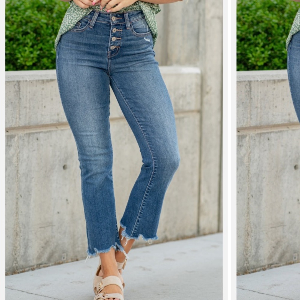 Vervet jeans high waisted flare bottom